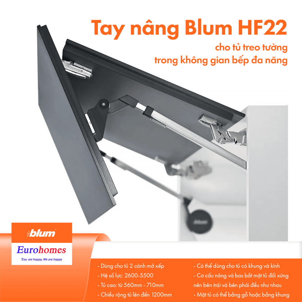 Tay nâng Blum HF22 chính hãng tại Eurohomes