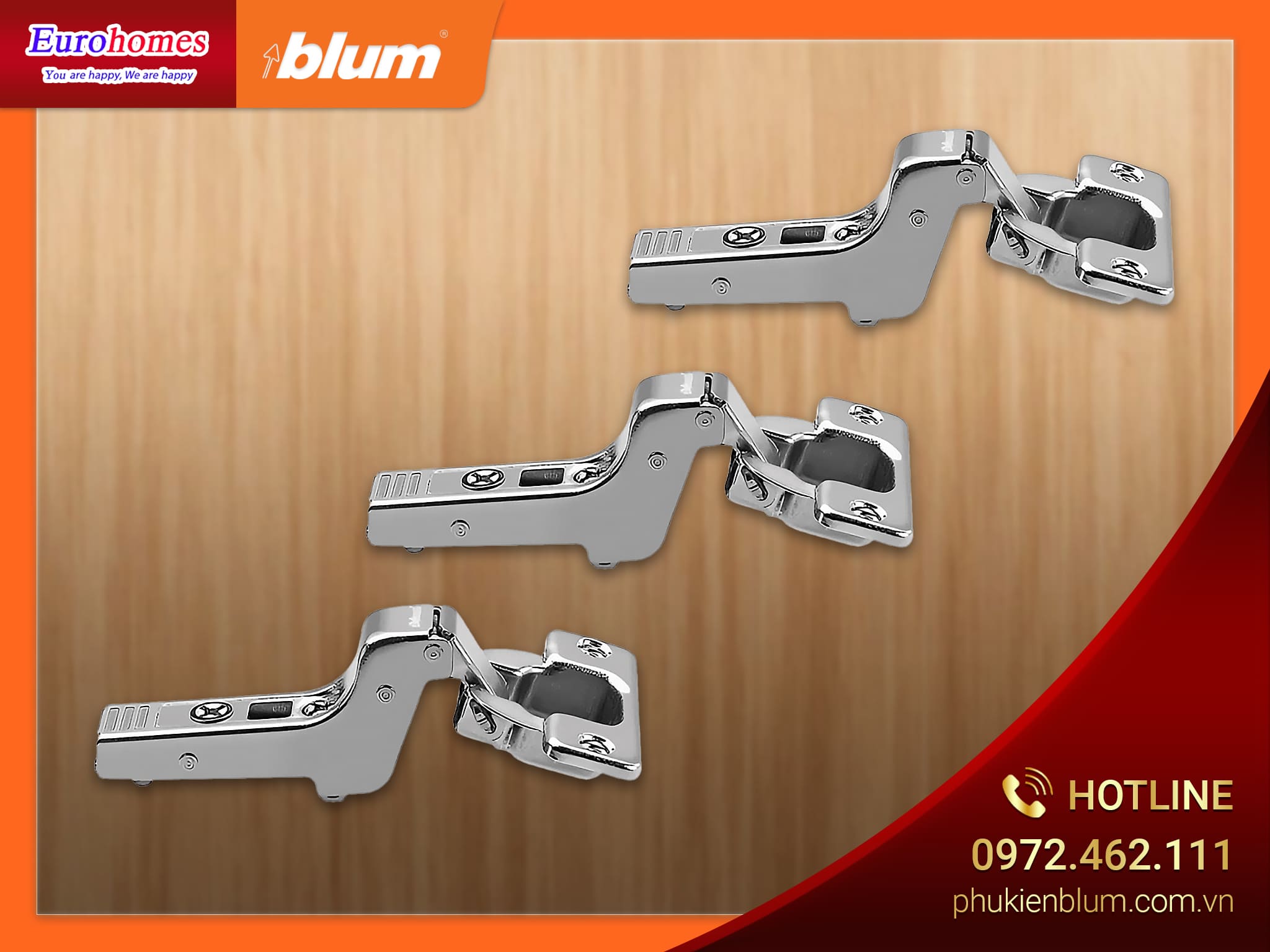 Bản lề Blum cánh kính