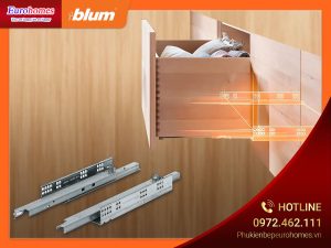 Ray âm TANDEM giảm chấn mở toàn phần -300mm : 71.02.300