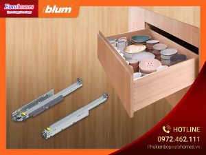 Ray âm MOVENTO giảm chấn mở toàn phần -300mm: 72.01.300