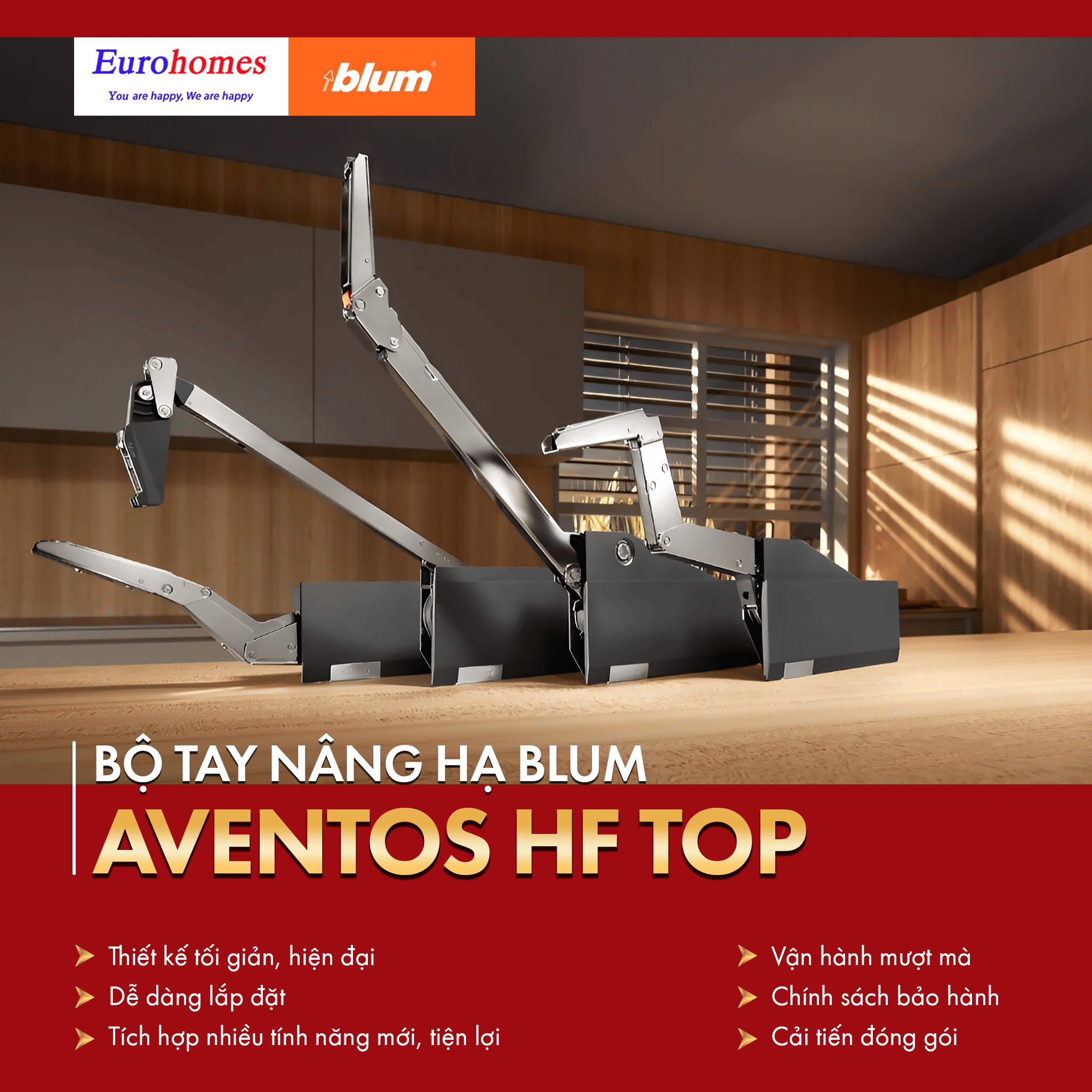 Bộ Tay nâng hạ Blum - Aventos HF Top