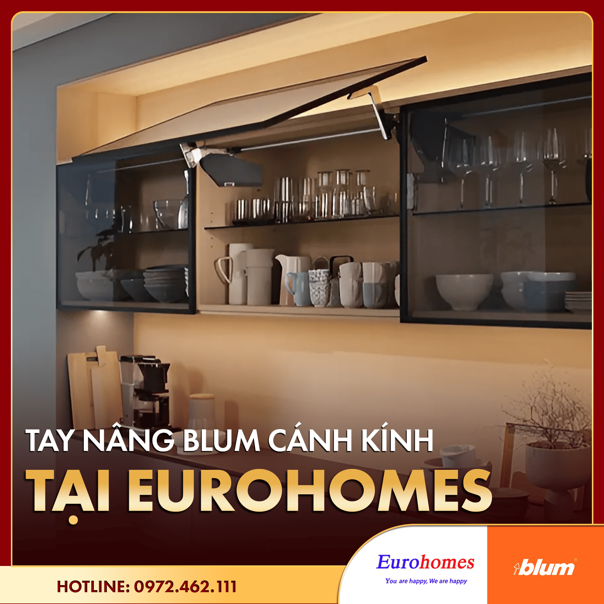 Tay nâng Blum cánh kính tại Eurohomes