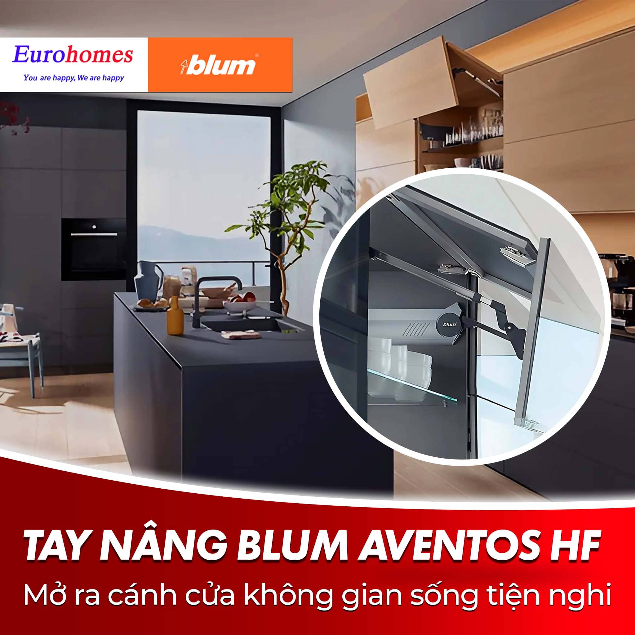 Cánh tay nâng Blum Aventos HF