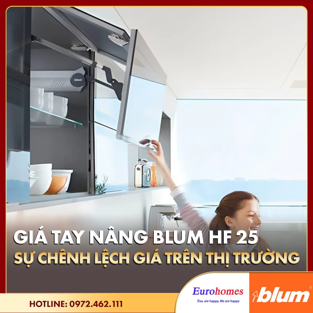 Giá Tay nâng Blum HF25 có nhiều sự chênh lệch?