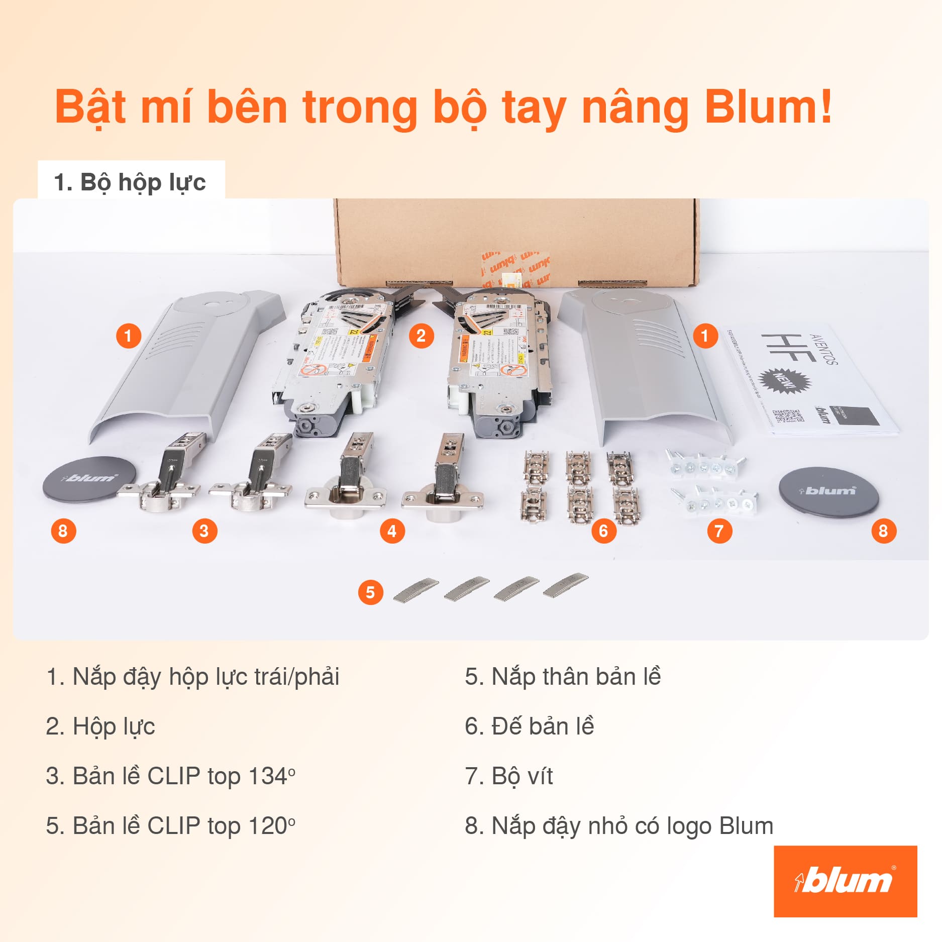 Tay nâng Blum AVENTOS HF 25