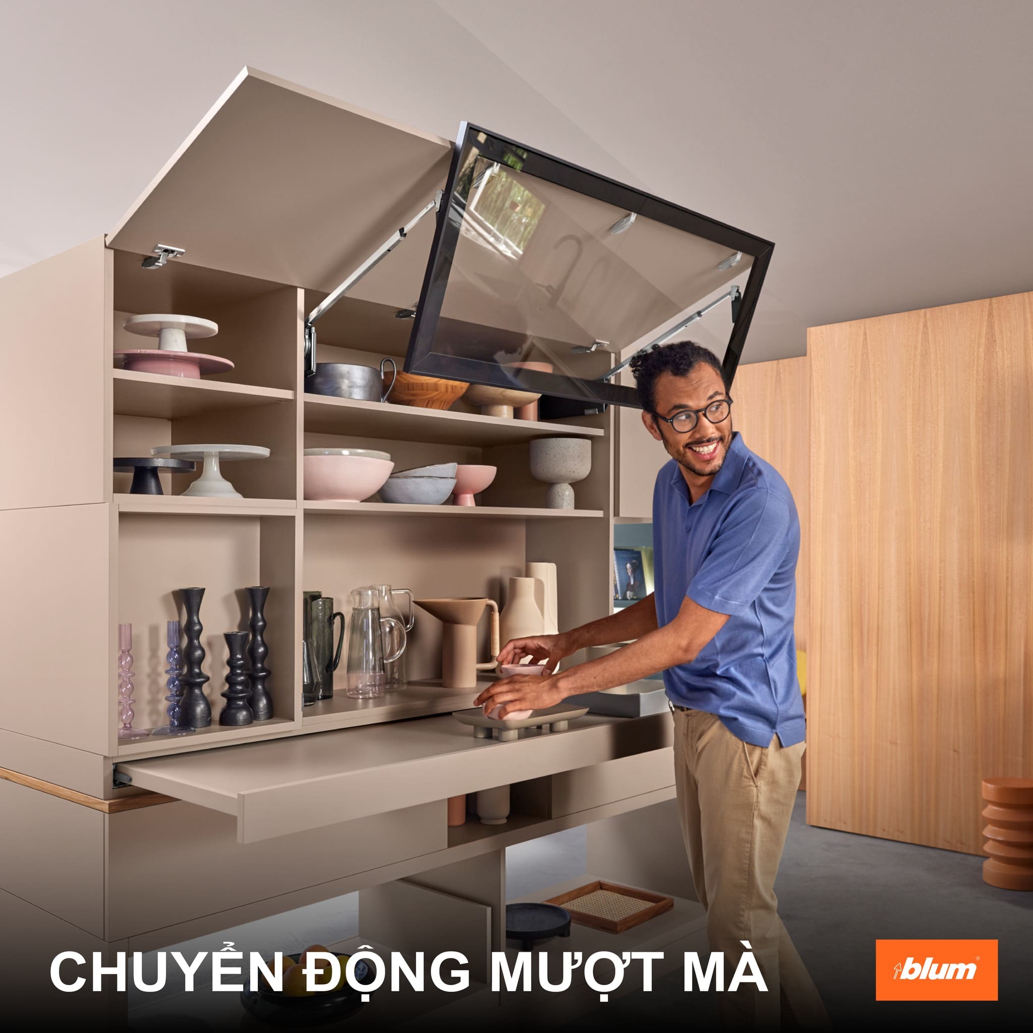 Cách lắp Tay nâng Blum