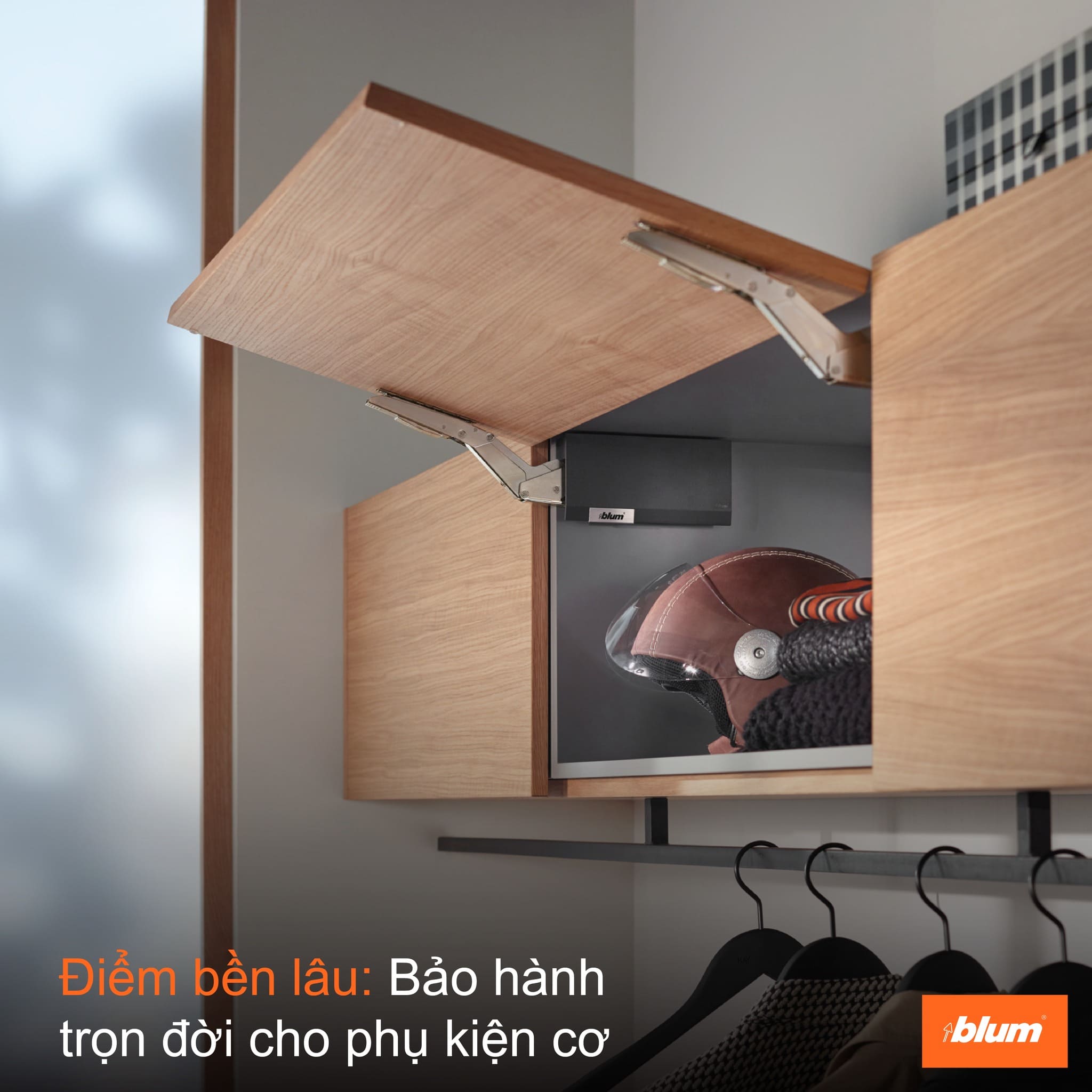 Tay nâng Blum AVENTOS cho không gian bếp hiện đại