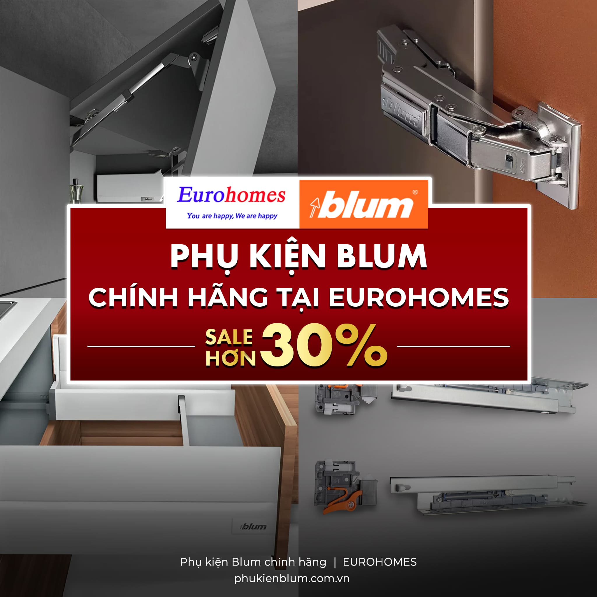 Tay nâng Blum tủ bếp - Nâng tầm tiện nghi & chất lượng sống