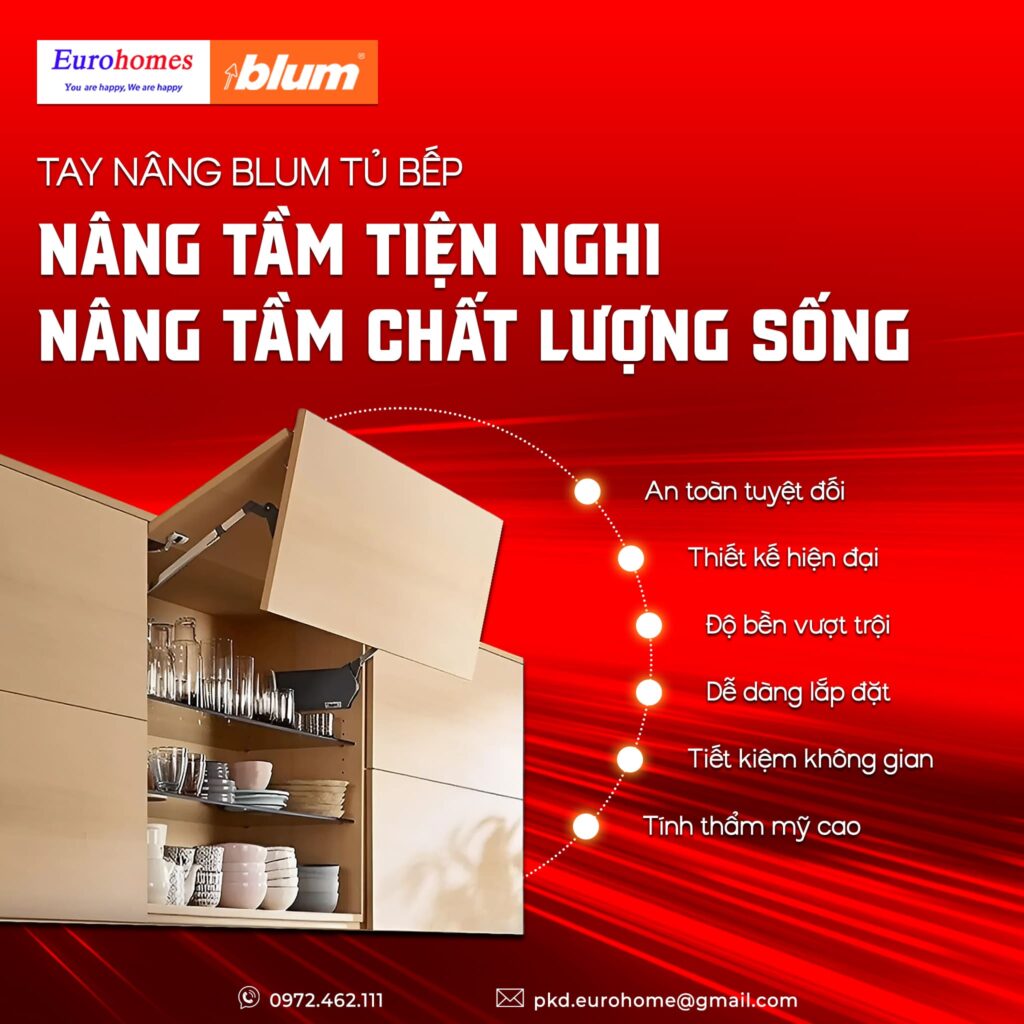 Tay nâng Blum tủ bếp