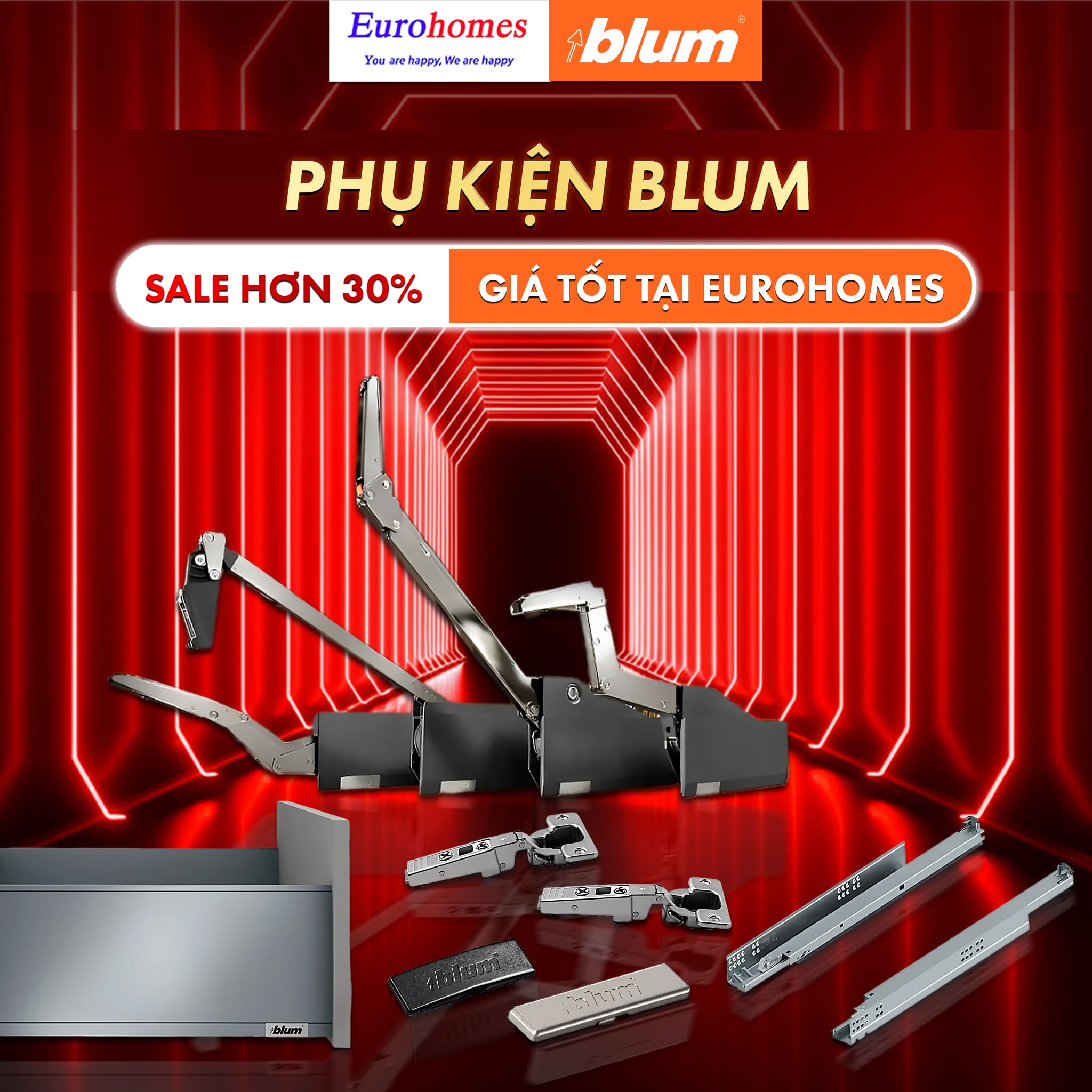 Phụ kiện Blum giá tốt tại EUROHOMES
