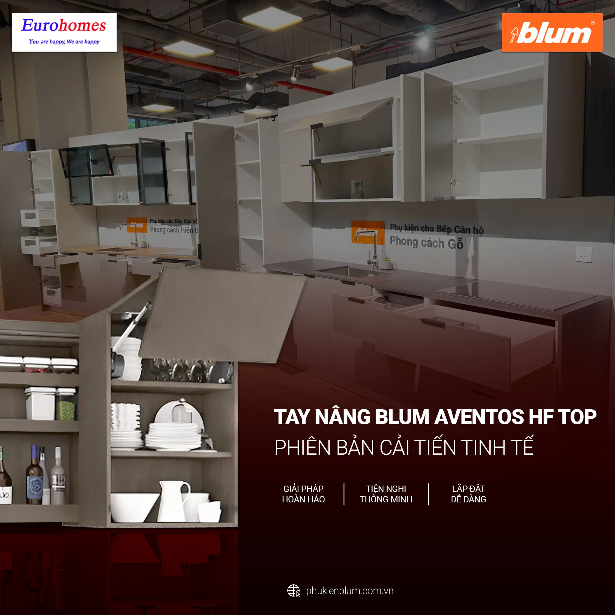 Tay nâng Blum giá bát