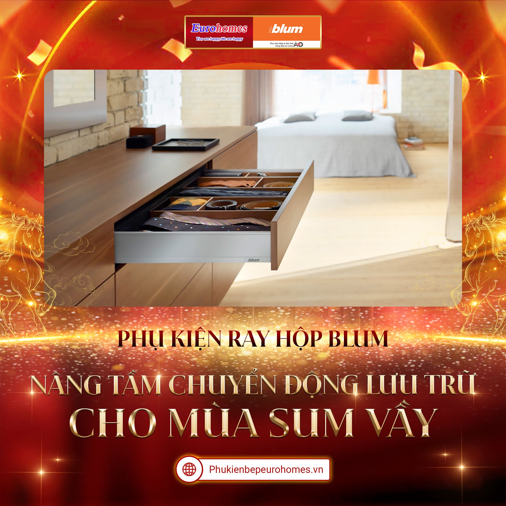 Phụ kiện Ray hộp Blum