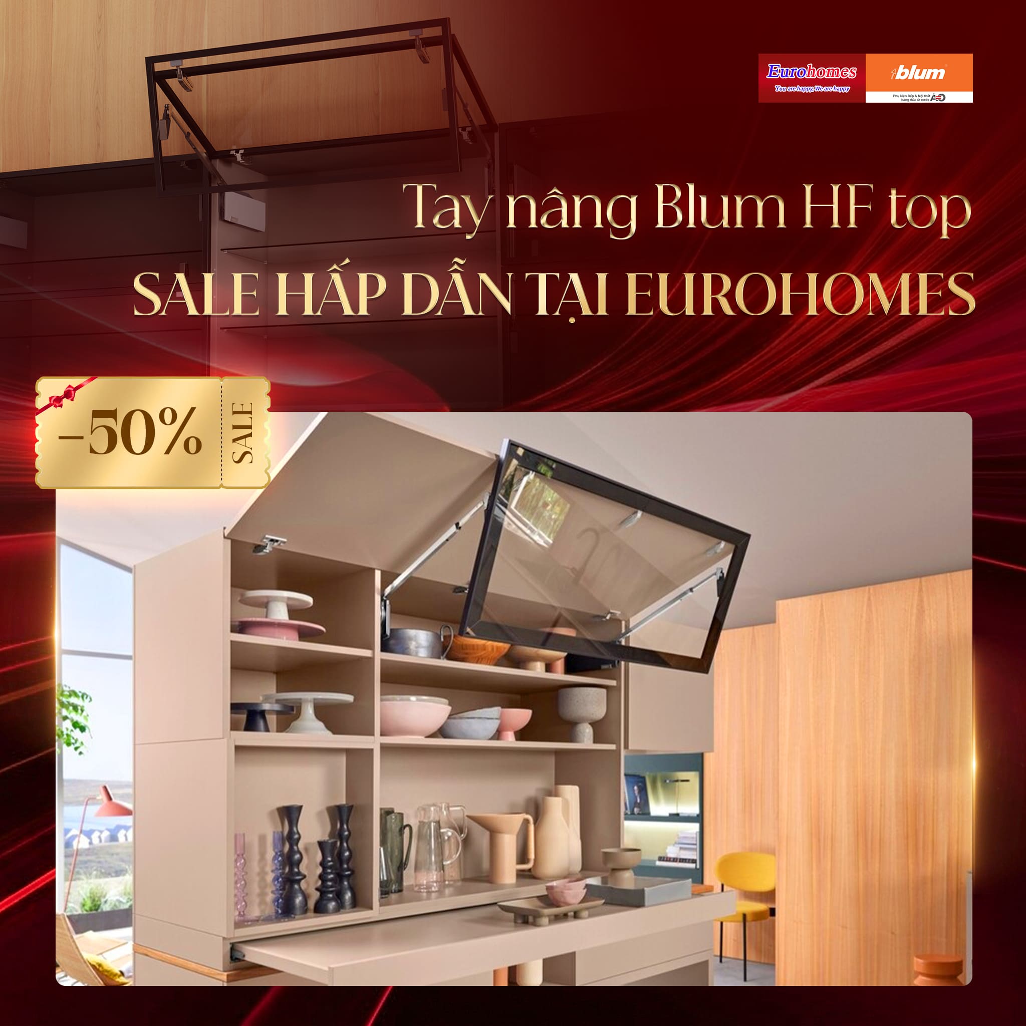Tay nâng Blum HF top 1809